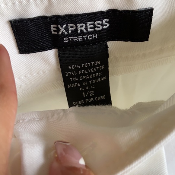 Express White Stretch Shorts S - Picture 3 of 4